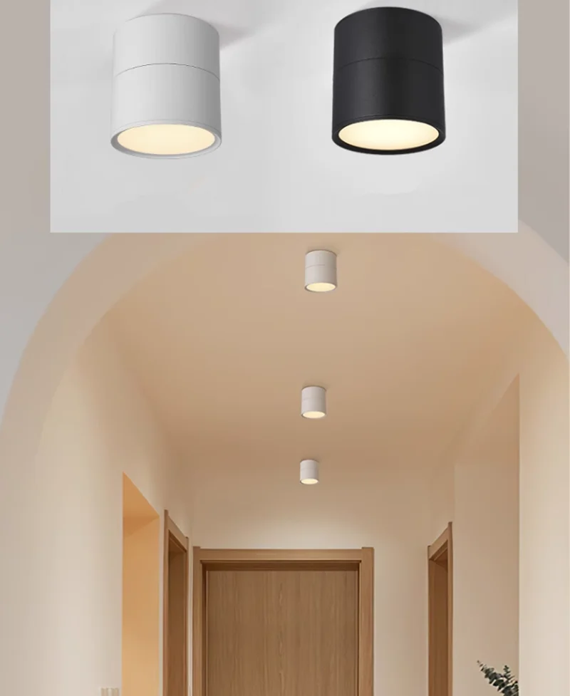 CRI 97 Surface Mounted Folding Rotated LED Downlights 7W 10W 15W 20W 24W SMD5730 Chip Dimmable Ceiling Lamp Spot Light AC90-260V