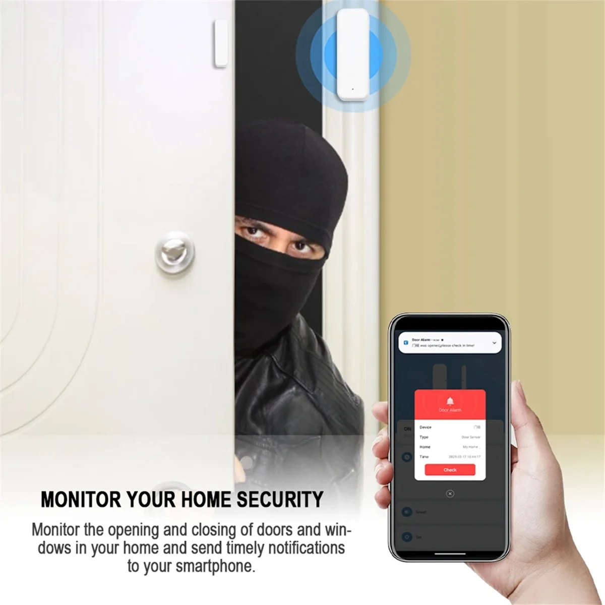 

Door Magnetic Sensor Tuya WiFi Door Sensor Window Sensor Smart Home Wireless Door Detector Door Open / Closed Alarm- System