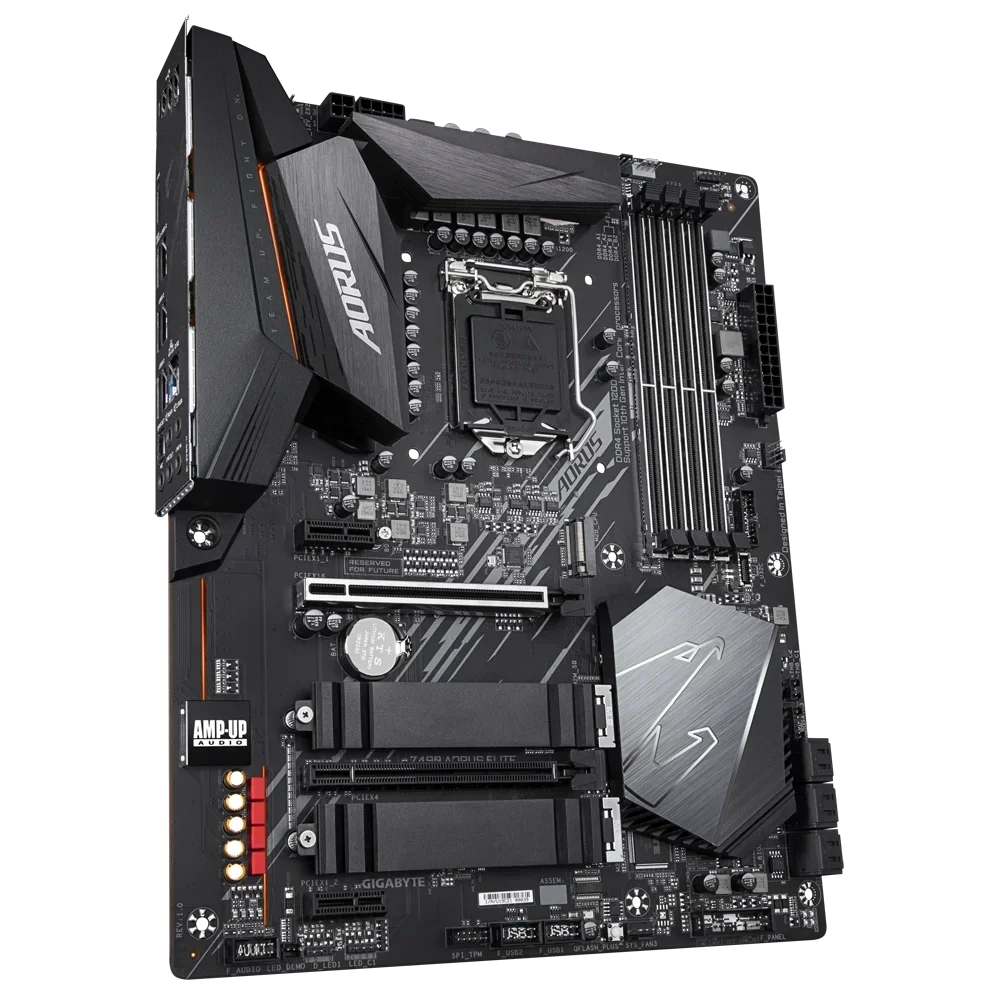 اللوحة الأم GIGABYTE Z490 AORUS ELITE LGA 1200 Intel Z490 ATX مع Dual M.2، SATA 6Gb/s، USB 3.2