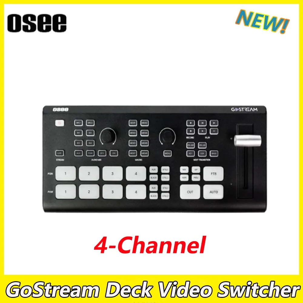 

OSEE GoStream Deck Video Switcher 4 channel HDMI-Compatible for Live Streaming and Video Production Solution