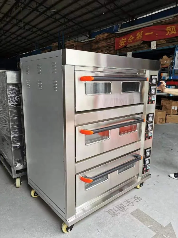 Top Industrial Bakery Machines Gas Baking Oven Stainless Steel Baking 9 Trays Oven