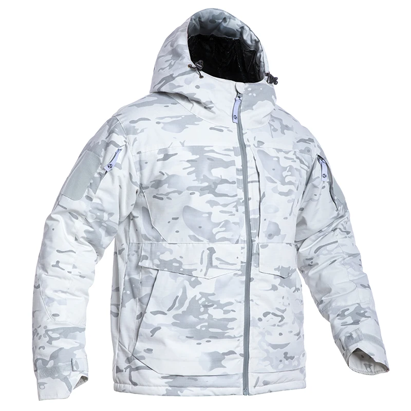 Outdoor Skiwear Clothing Snow Camo Winter Cotton White Camouflage Clothing Jacket Coat