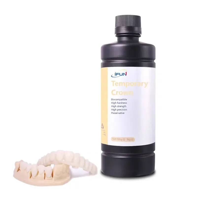 Hotsale 500g/1000g Temporary Crown Photosensitive Resins Suitable For LCD/DLP Denutre Base Dentals 3D Printings Consumables