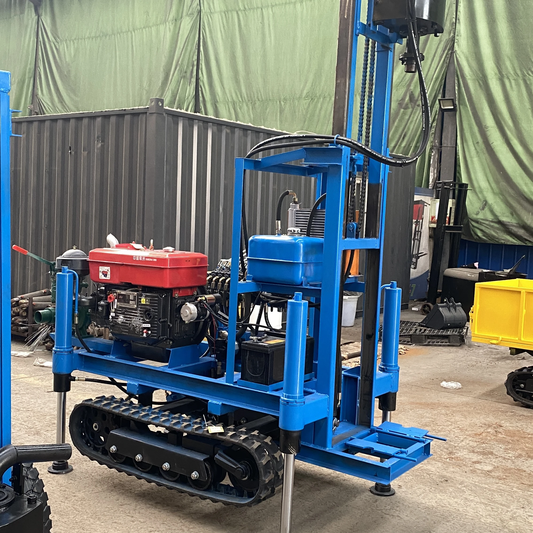 Crawler Mounted Diesel Water Well Rig 100m 150m Depth Multi-Purpose Application for Water Wells and Micro Piling