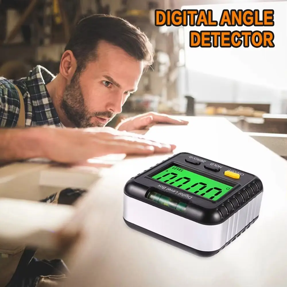 

360 Degree Electronic Protractor ABS Plastic Shell LCD Display Digital Inclinometer Mini Level Box Magnetic Gauge Meter