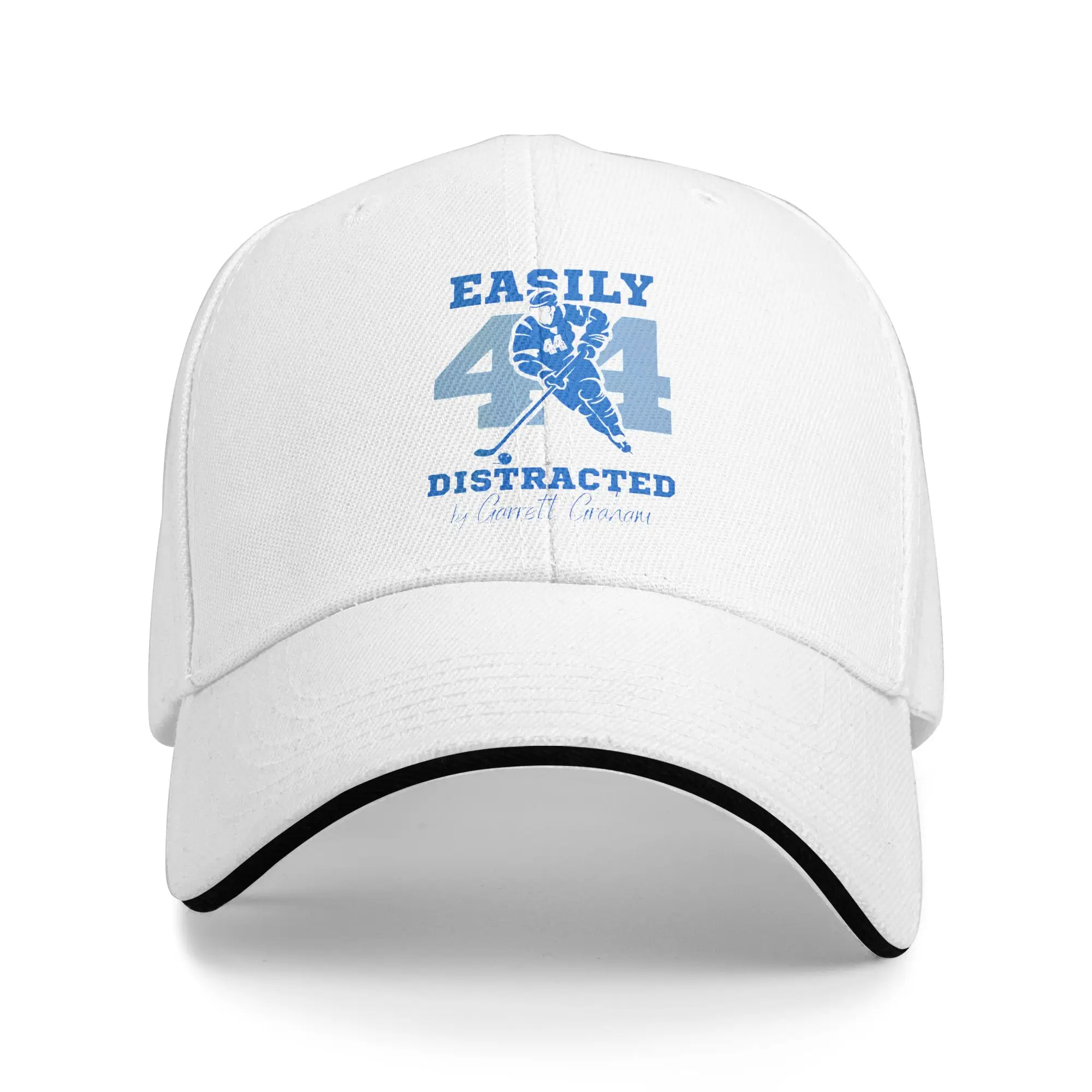 Off-Campus Easily Distracted by Garrett-Graham Sandwich Baseball Caps Hockey Unisex All Seasons Adjustable Sun Cap Golf Gift Hat