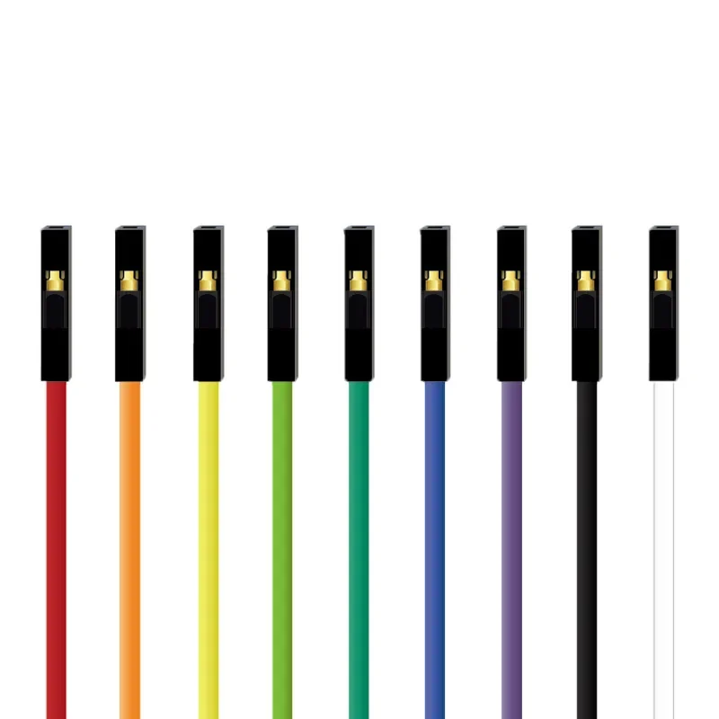 1PIN 10CM 20CM 30CM 40CM 2.54mm 1pin 1p-1p Male To Female Jumper Wire Dupont Cable 26AWG Multi-color Option For Arduino