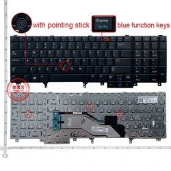 US/RU/UK Laptop Keyboard For DELL E6520 E5520 E5530 E6530 M4700 M6700 M4600 M6600 M4800 M6800 E6540 P14F P15G P19F P25G P29F