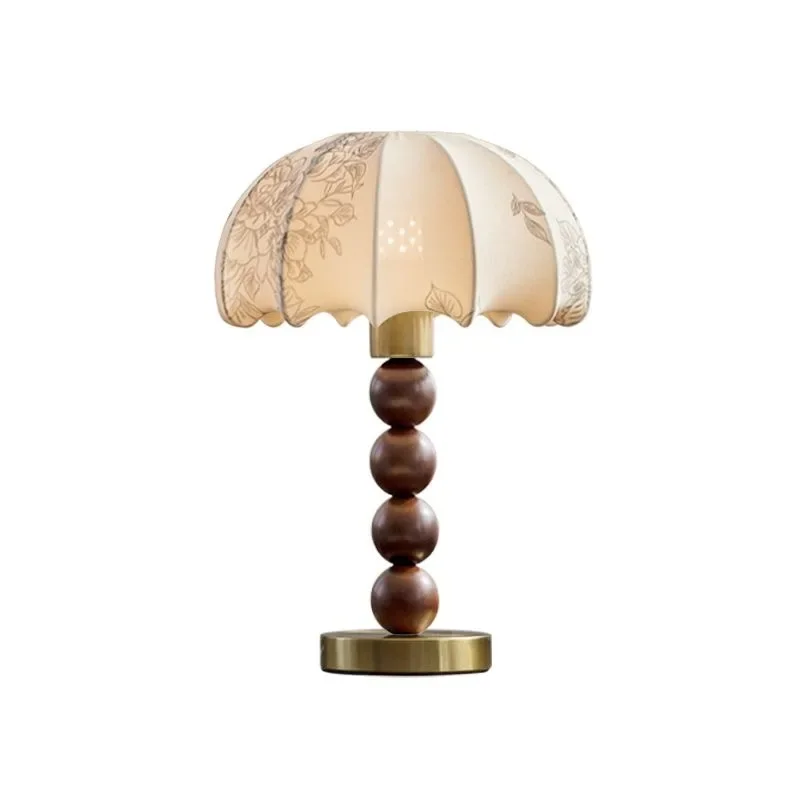 

Master bedroom retro headboard creative mushroom floor lamp premium atmosphere new Chinese living room lighting fixtures