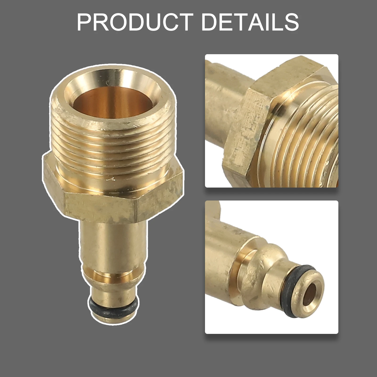 Incredible M22 Adapter High Pressure Washer Hose Pipe Quick Connector Solid Brass Convert Tool Resistant to 3200 PSI Pressure