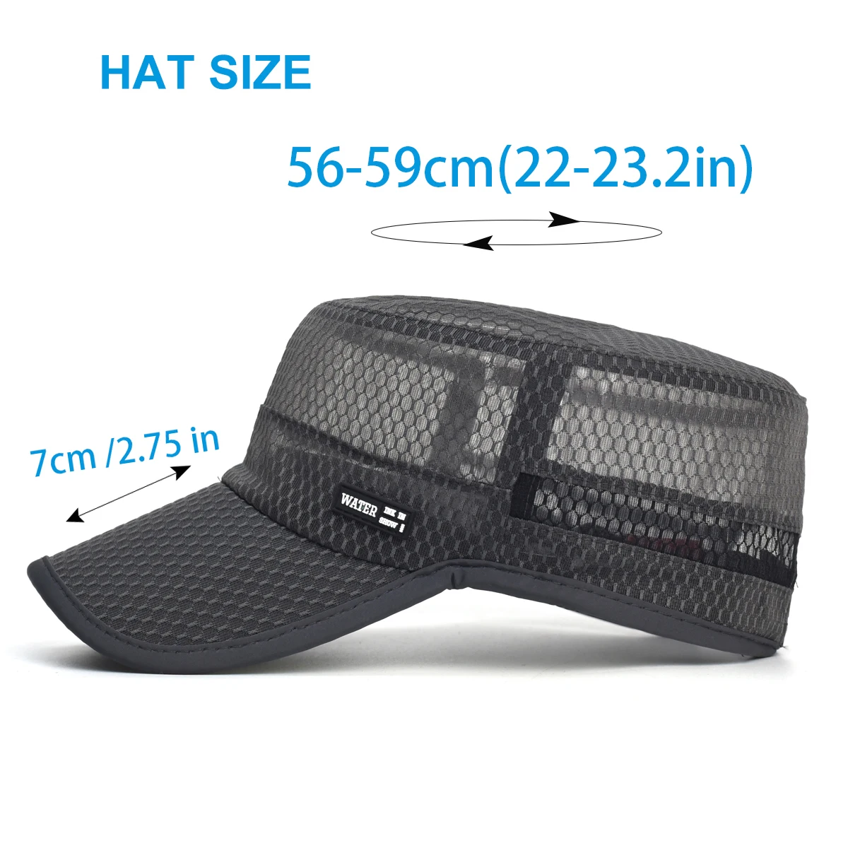 Mesh Outdoor Sport Quick Drying Military Caps Men Summer Breathable Cap Flat Top Hat Cycling Running Cap Baseball Cap