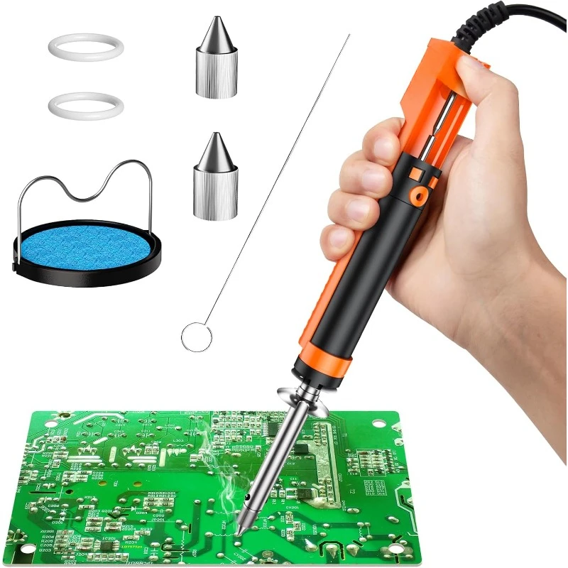 

929D-V Electric Desoldering Iron Solder Sucker, Portable Gun,110V Pumps with Nozzles