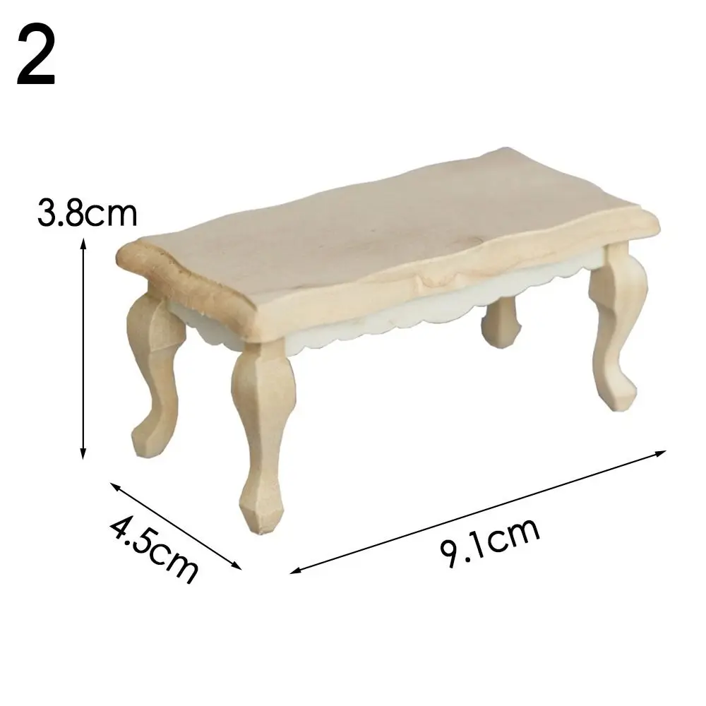

Mini Accessories Miniature Doll House Decoration Wooden Dining Table Table Furniture Toys Simulation chair