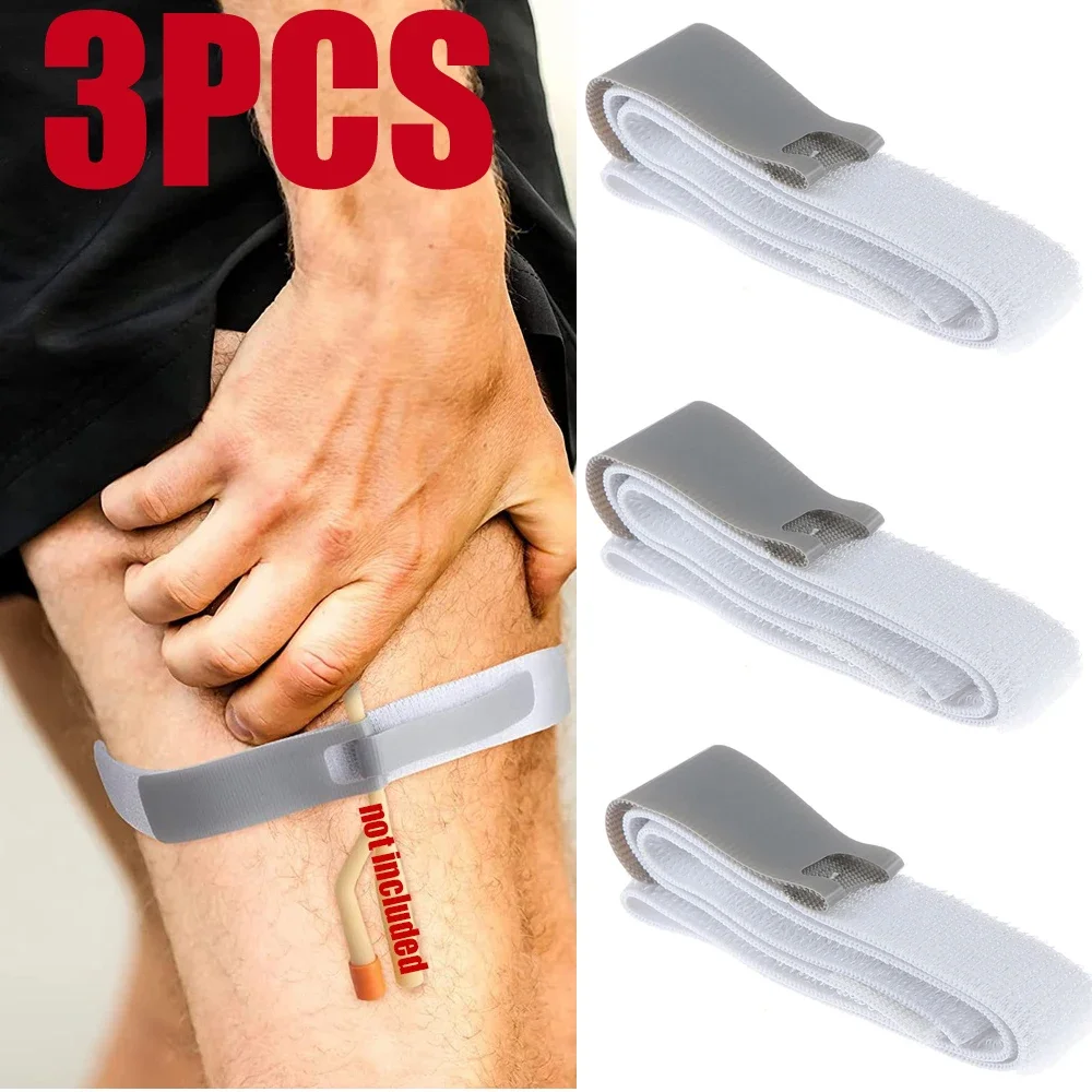 3PCS Stable Catheter Fixator Comfortable Elastic External Durable Urine Bag Leg Holder Fixation Band Fixation Strap Fixator