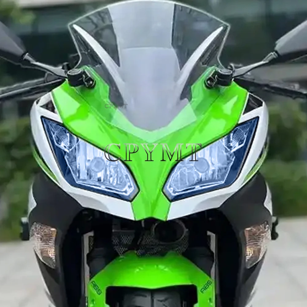 Film de protection transparent pour phare de moto Ninja 250 Ninja 300, autocollant en PVC