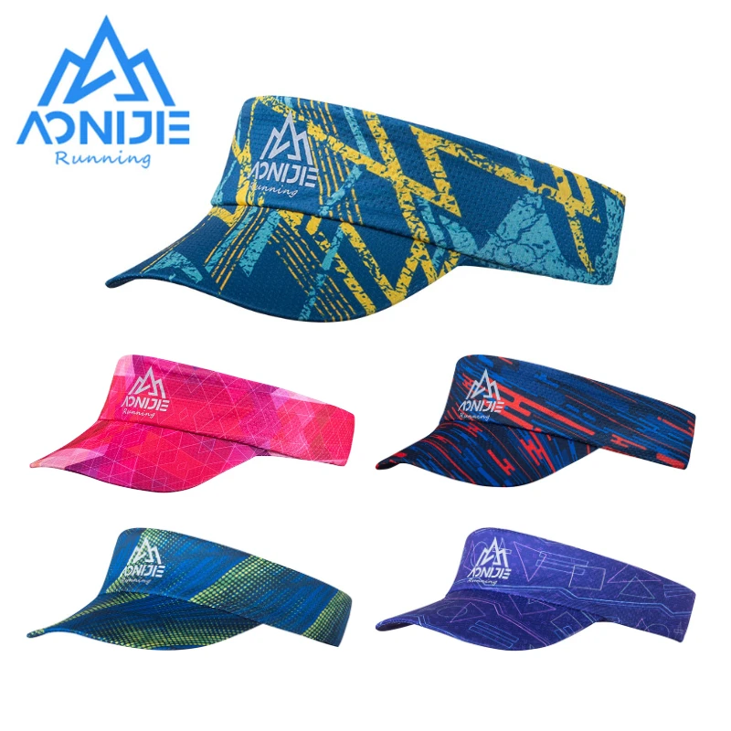 AONIJIE E4602 Unisex Sports Foldable Empty Top Cap Hollow Hat Software Sun Visors Head Band With Visor For Running Marathon