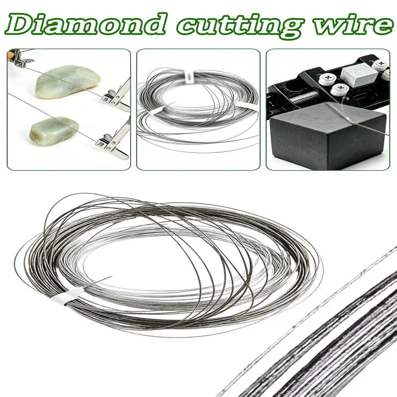 1/10 Rollen 0,15-0,5 mm Diamantschleifdraht 1 Meter Hocheffizient für Jade-, Kristall- und Edelsteinpolitur Handarbeit – Detail 1