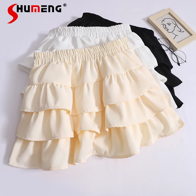 

Fashion Cake Dress Women's 2024 Spring New High Waist Thin Fashion A-Line Skirts Solid Color Loose Comfort Women's Dresses