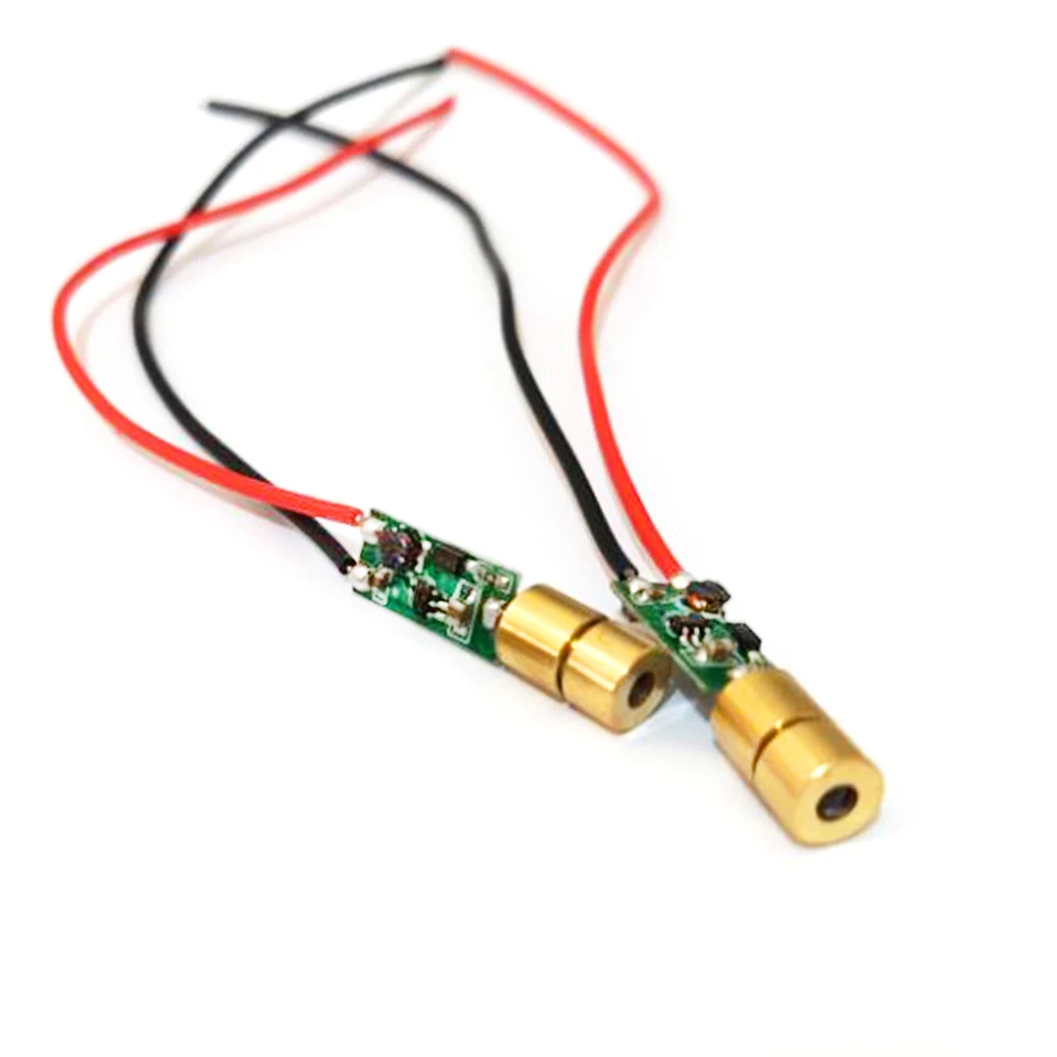 2pcs Dia 7mm Mini 520nm 5mW Green Dot Laser Diode Module with Driver 3.7V-5V