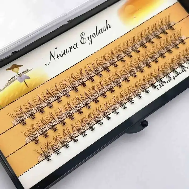 1Box/60 10D 20D 0.1/0.07Mm Thickness Individual Eyelash Extensions Eyelashes Cluster Lashes Natural False NESURA Bundles Naga image 6