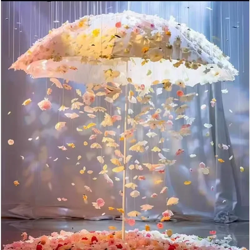 Artificial handmade paper Cherry Blossom Giant Umbrella Outdoor Wedding Banquet Home Center Decoration Photography Props