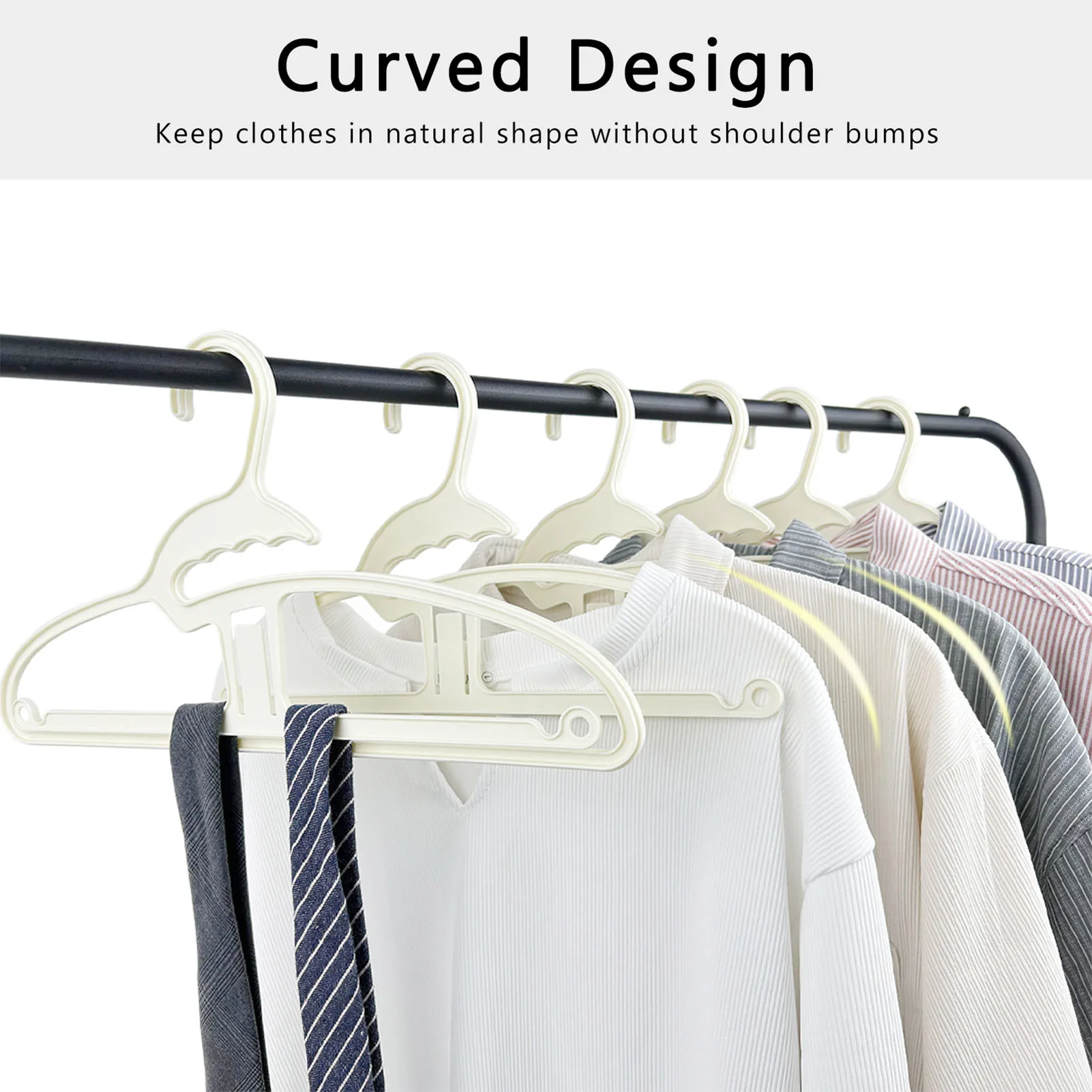 20pcs Dry Wet Clothes Hangers Space-Saving Lightweight Organizer for Tank Tops Dress Bars Ties Belts