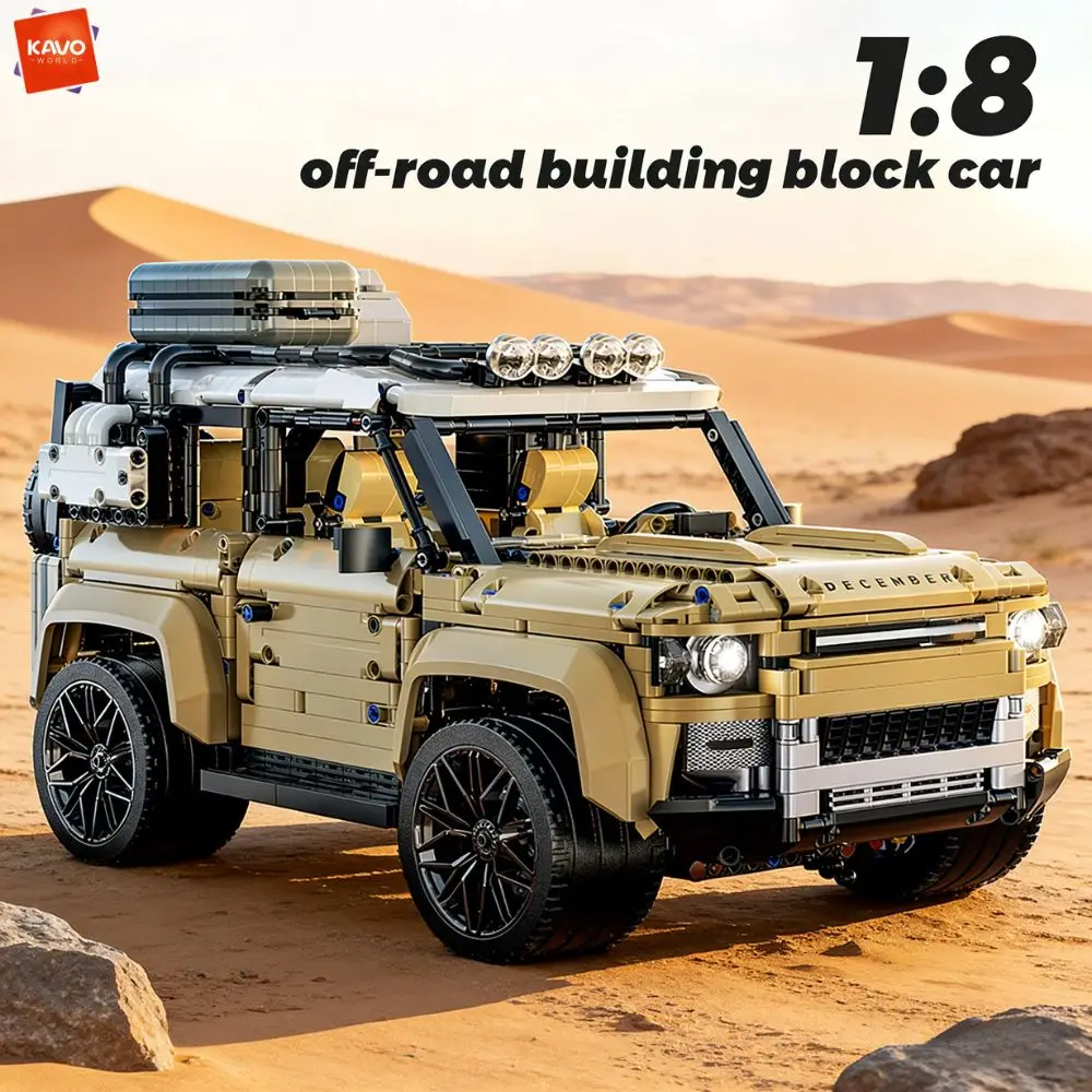 

Конструктор KAVOWORLD 2693 детали: Модель внедорожника Technic в масштабе 1:8, креативный набор для сборки, подарок на день рождения для детей