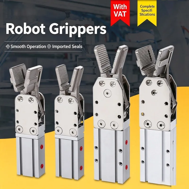 Single-acting Double-acting Manipulator End Clamps 2015D 1615D Pneumatic Cylinder Gripper For Robotic Machines