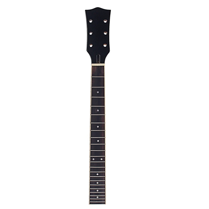 

22 Fret Maple Rosewood Fingerboard Guitar Neck With White Dot Binding Guitar Neck For Lp Electric Guitar Replacement