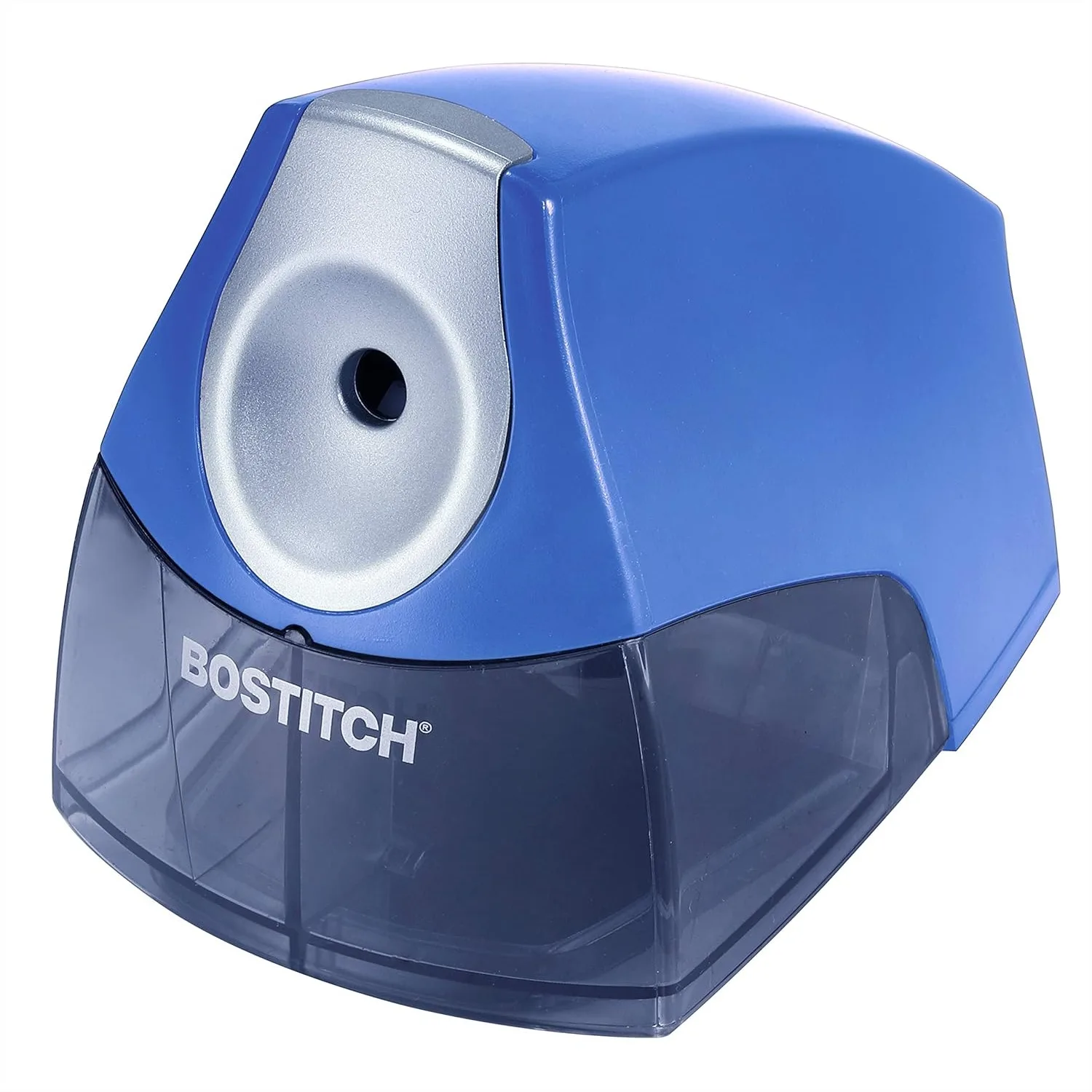 

Heavy-Duty Electric Pencil Sharpener for Classroom, Stall-Free Motor, Large Shavings Tray, Dark Blue