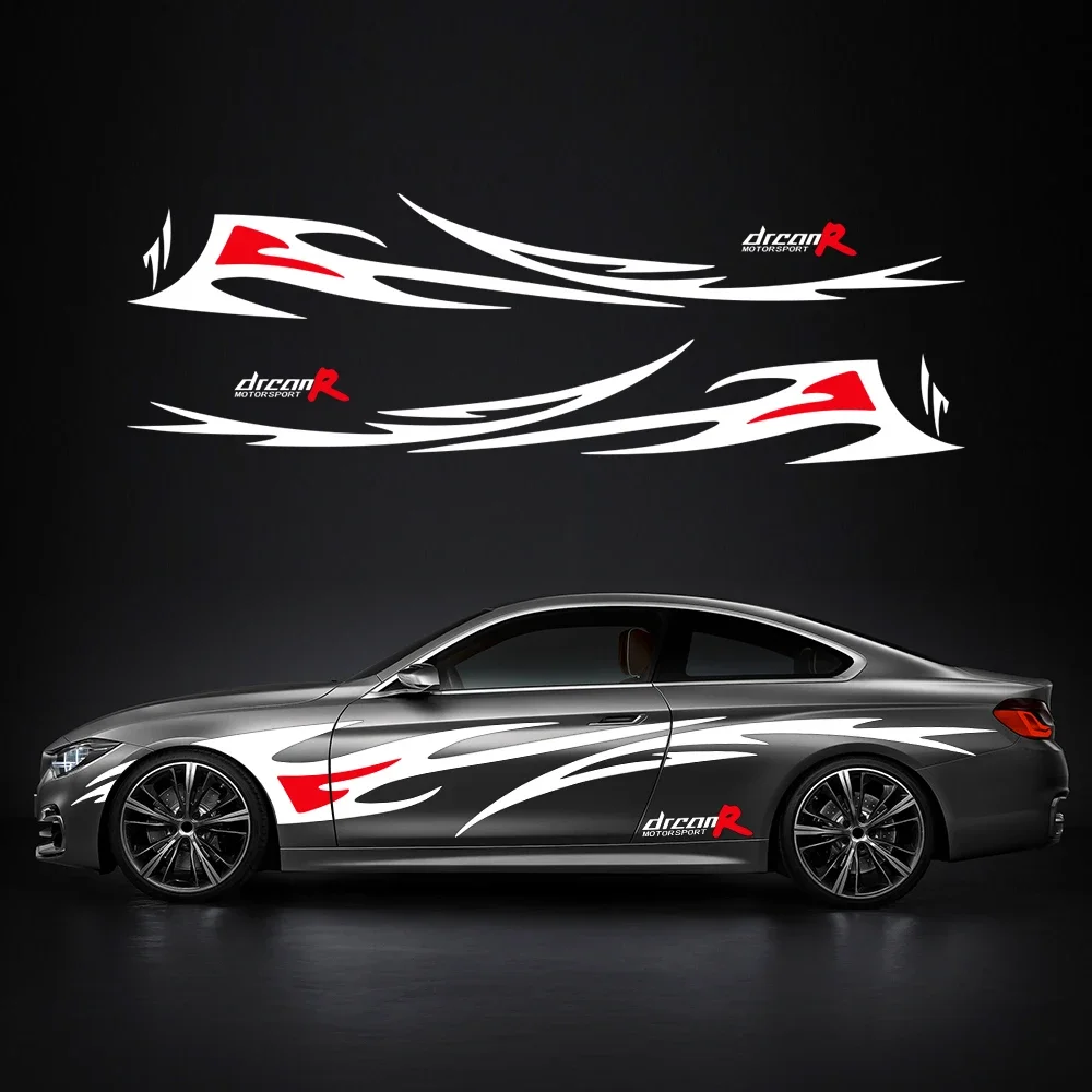 

Car Body Side Sticker Flame Graphics Design Vinyl Decal Personalized Waterproof Auto Body Styling Decoration Sticker Accessories