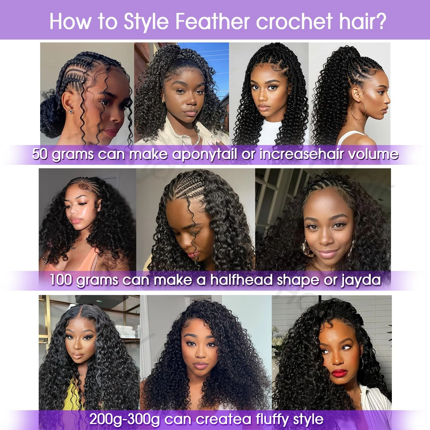 Pre-divided Bulk Hair for Braiding Deep Wave Crochet Human Hair Knotless Miracle Knots Hair Extensions Boho Braids Invisible image 6