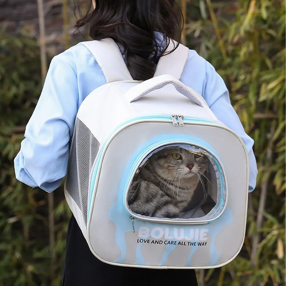 

Portable Cat Bag Foldable Breathable Pet Carrier Backpack with Window Large Space Space Capsule Pet Bag