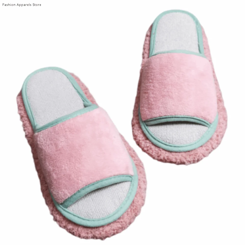 

Portable Detachable Microfibre Mop Slippers Washable Creative Floor Mopping Slippers Soft Open Toed Lazy Slippers Kitchen