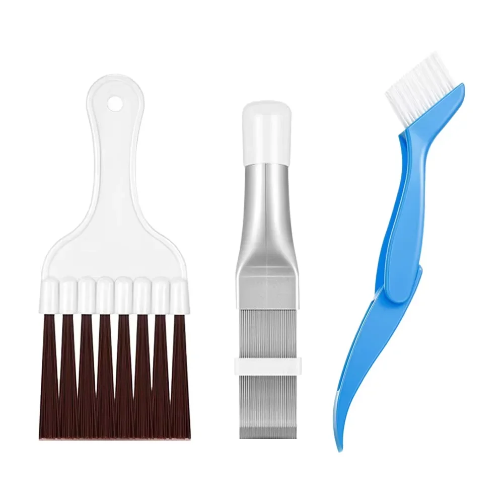 New 1/2/3Pcs Cleaning Brush Condenser Dryer, Flap Comb, Refrigerator Air Conditioner, Metal Cleaning Radiator Coil Evaporator