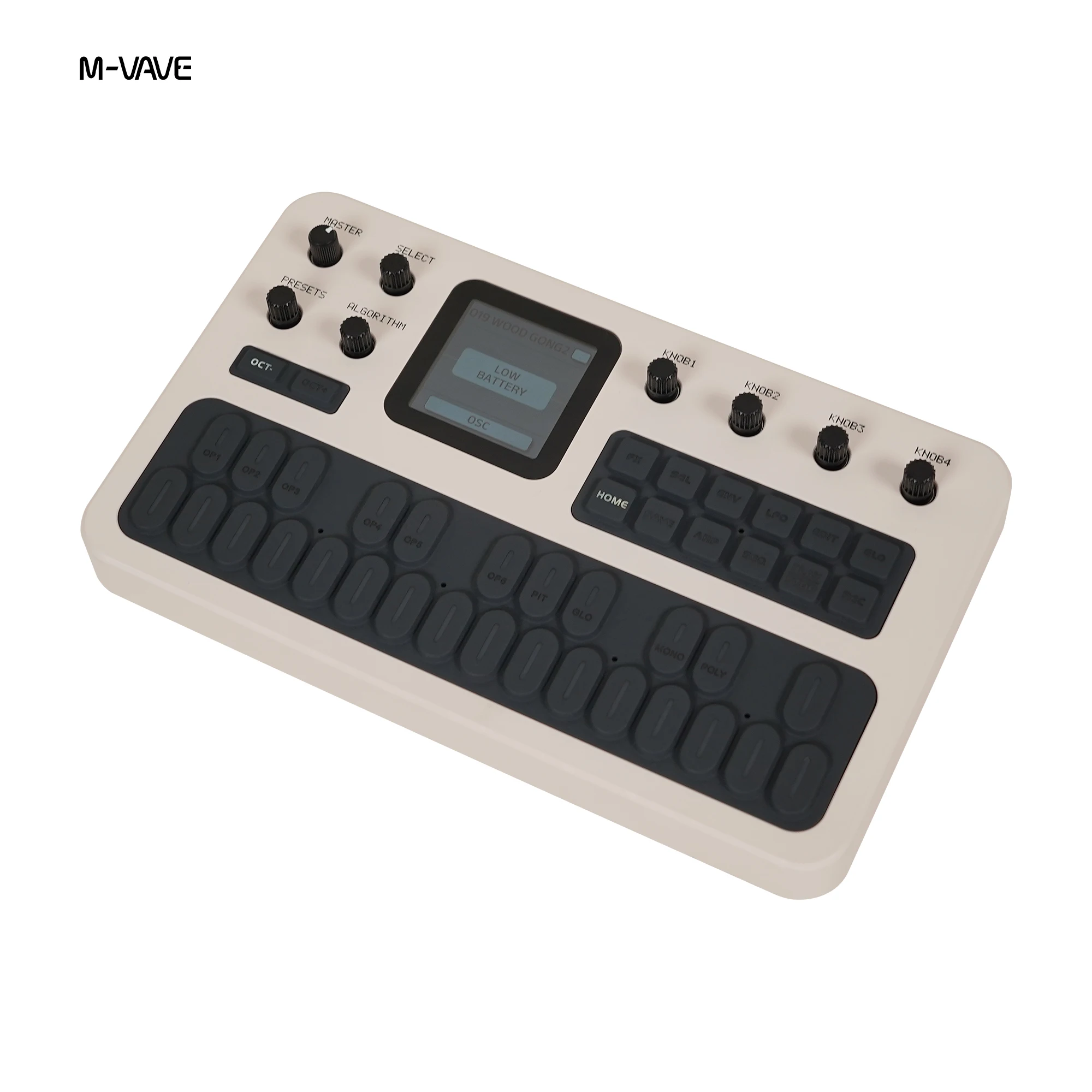 M-VAVE FM-1 Digital Wave Synthesizer, Grey Version, LCD Screen, Built-in Multi Effects ARP Sequencer for Music Production
