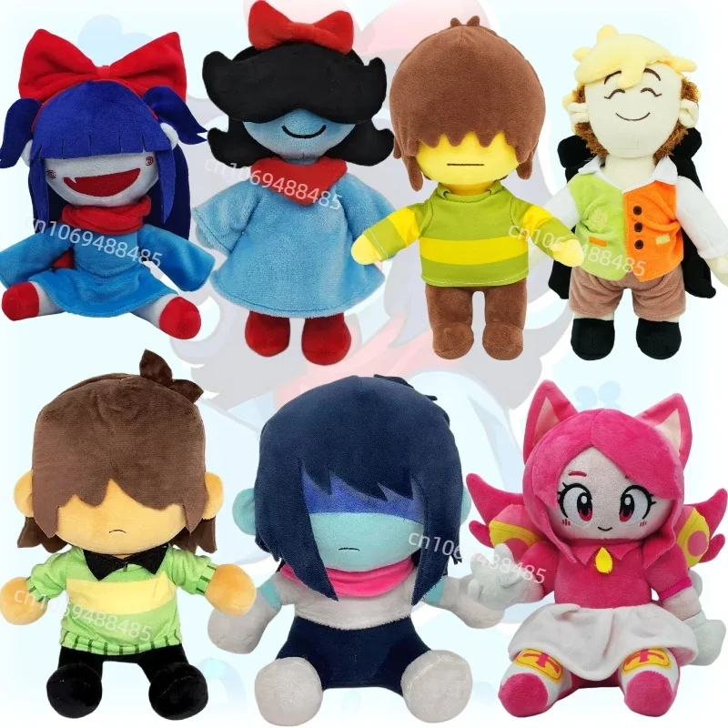 New Deltarunes Kris Plush Triangle Rune Tenna Spamton Purple TV Black Character Plush Toy Doll Tenna Lanino Elnina Stuffed Doll