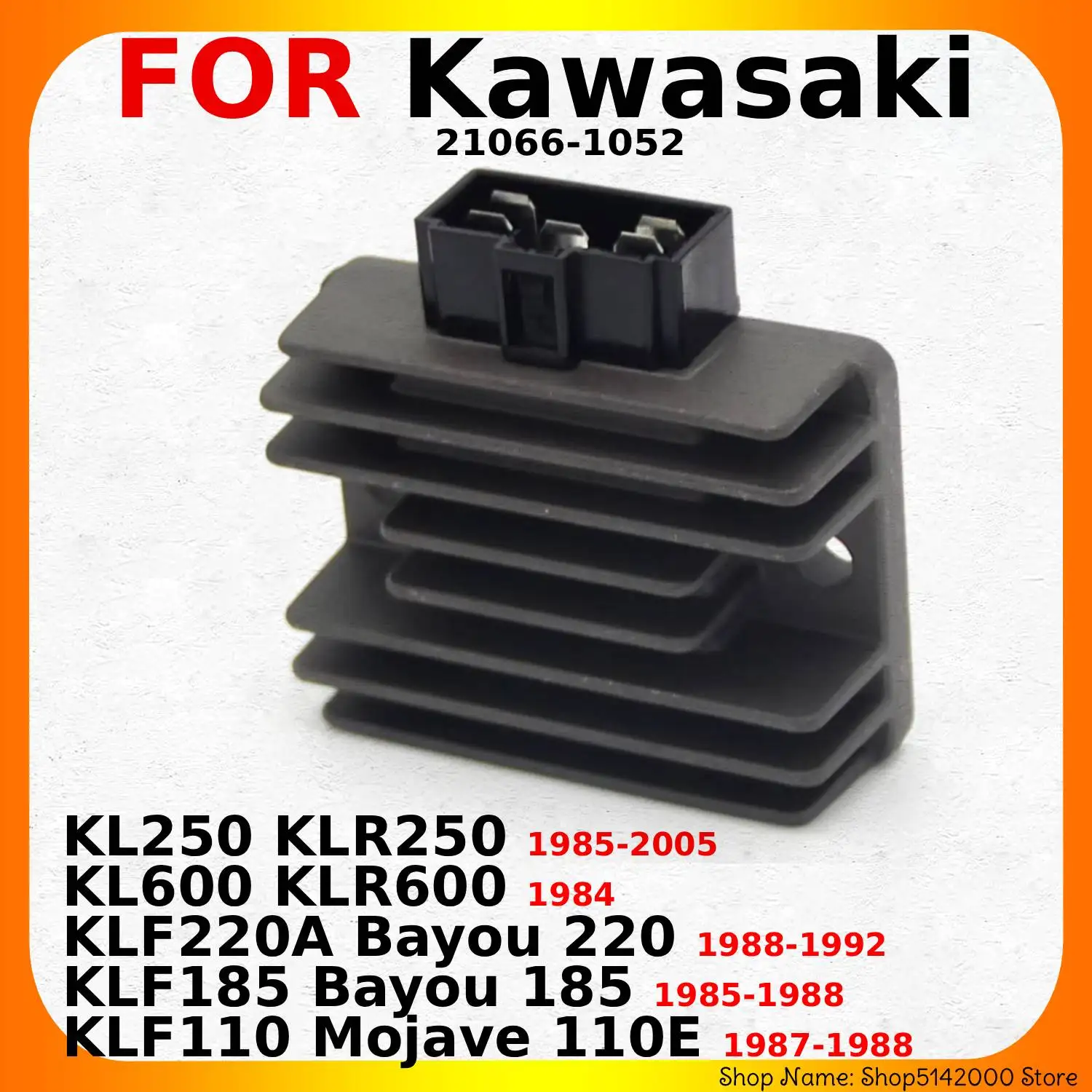 Motorcycle Rectifier Voltage Regulator For Kawasaki KL250 KLR250 KL600 KLR600  KLF220A  KLF185 KLF110 Bayou 185 110E  21066-1052