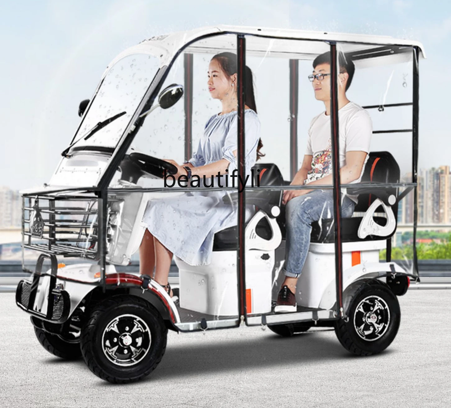 

New Electric Quadricycle Elderly Scooter Home Elderly Pick-up Boy Battery Car with Shed