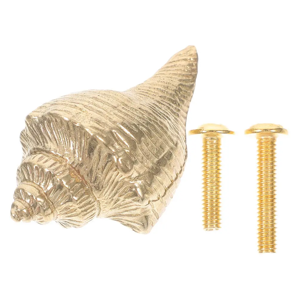 Brass Door Knob Decorative For For Bedroom Furniture Decor Seashell Handle Artistic Nautical Cabinet Knobs