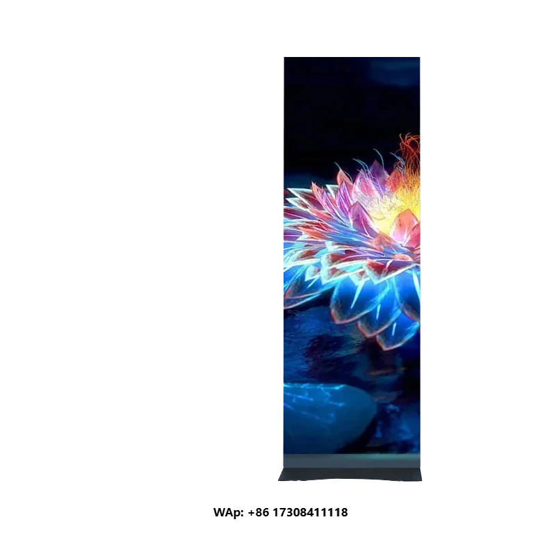 1080P 8K Indoor LED Poster Screen HDR10+ IP65 Waterproof 180 Ultra Wide Angle DCI-P3 95% 2-Year Warranty Shop Window Display