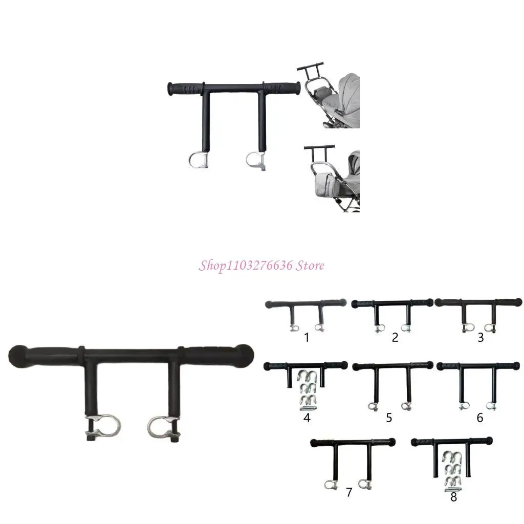 

R6FD Double Tube Strollers Handle Extension Bar Comfortable Push Easy Installation