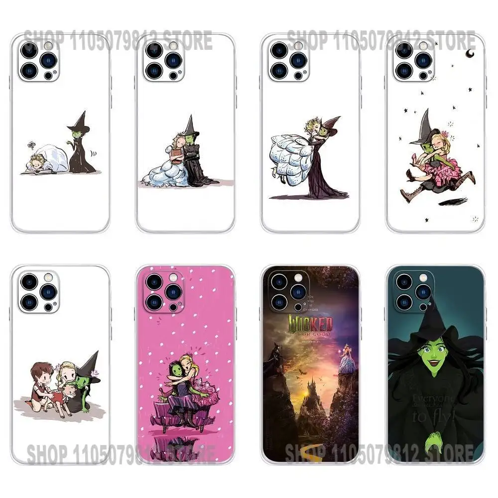 

W-Wicked M-Musical Phone Case For iPhone 17 16,15,14,13,12,11 Plus,Pro,Max,XR,Plus,E,Mini Transparent Soft Cover