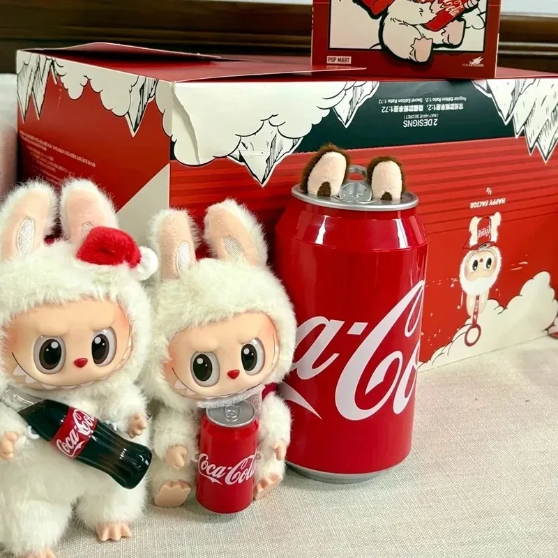100%POPMARTlabubu THE MONSTERS Cola Vinyl Series Blind Box Plush Fabric Pendant Gift Anime Action Figure Face Series Collection