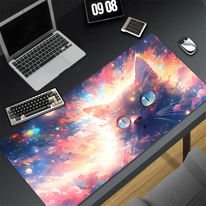

Anime HD Print Mouse Pad Gaming New Mousepad Rubber Computer Kawaii Clouds Cat Mouse Mat Gamer Accessories Non-slip Keyboard Pad