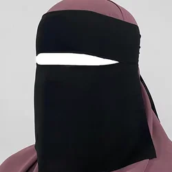 Niqab 짧은 핀치 아이 통기성 Nida Eid Ramadan 도매 무슬림 여성 히잡 사우디 얼굴 커버 베일