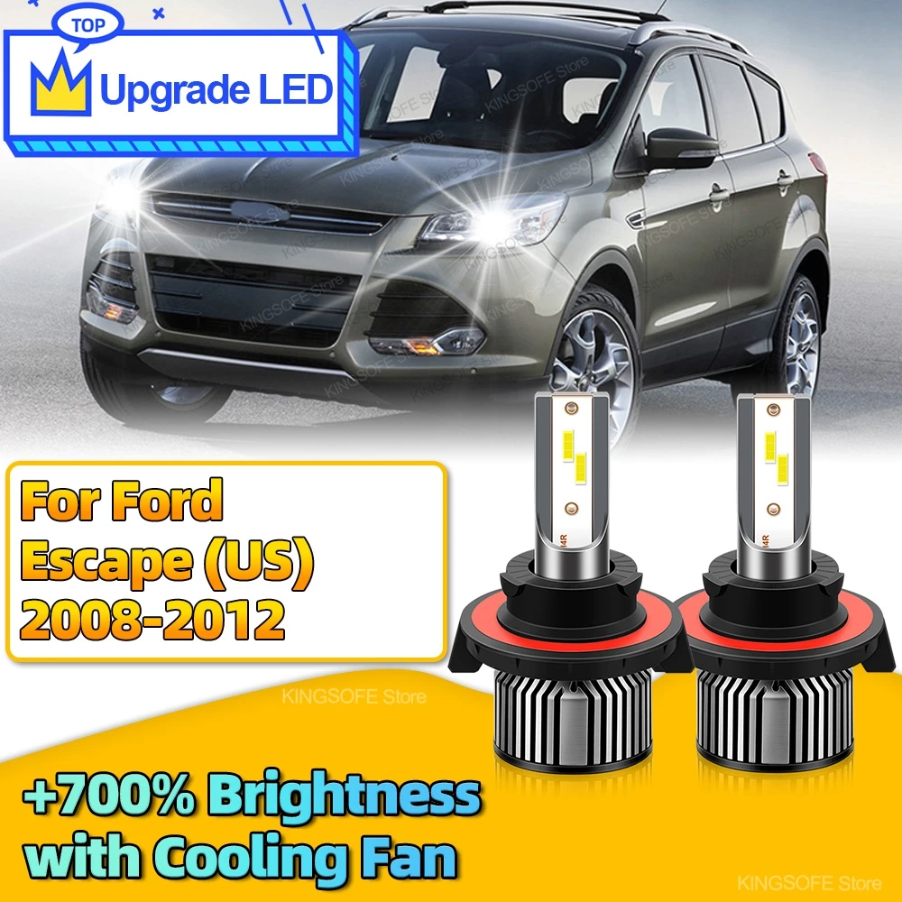 

Автомобильная фара 9008, светодиодная лампа H13 CSP CHip Canbus, авто фары 30000LM для Ford Escape (US) 2008 2009 2010 2011 2012 с вентилятором