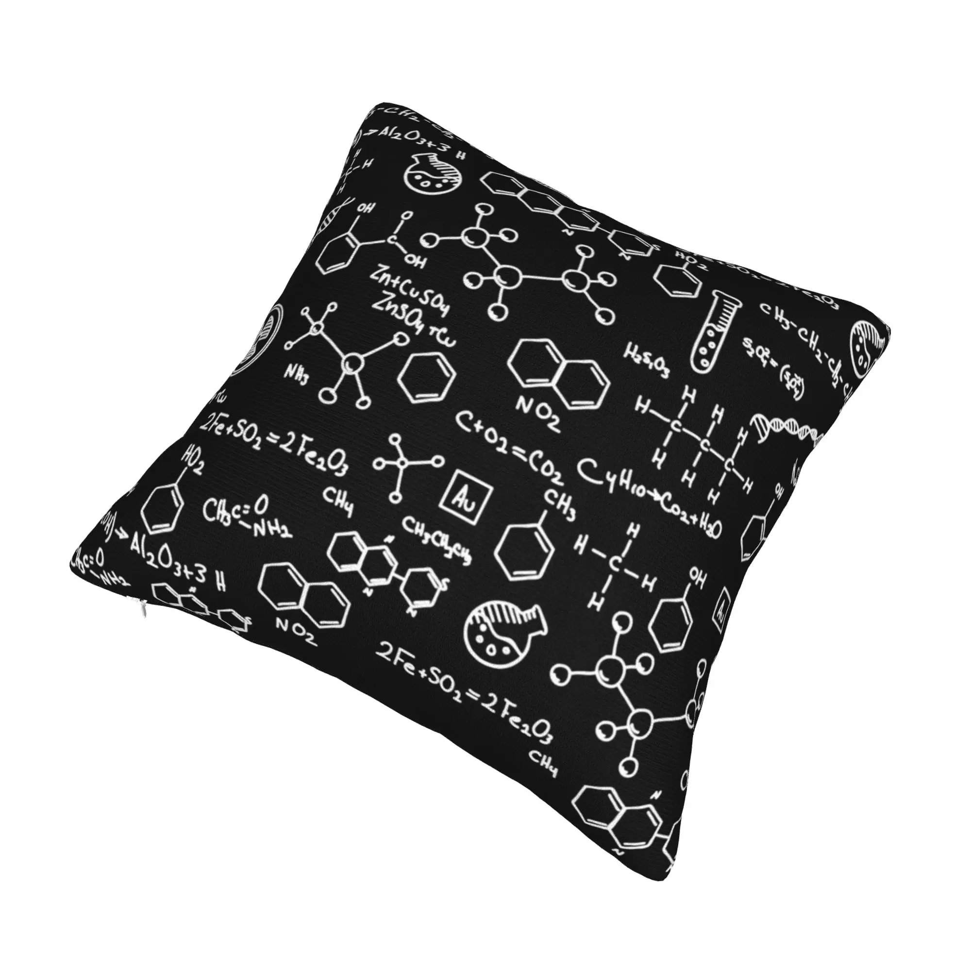 Science Chemistry Pattern Modern Throw Pillow Cover Decoration Chemical Lab Tech Sofa Cushion