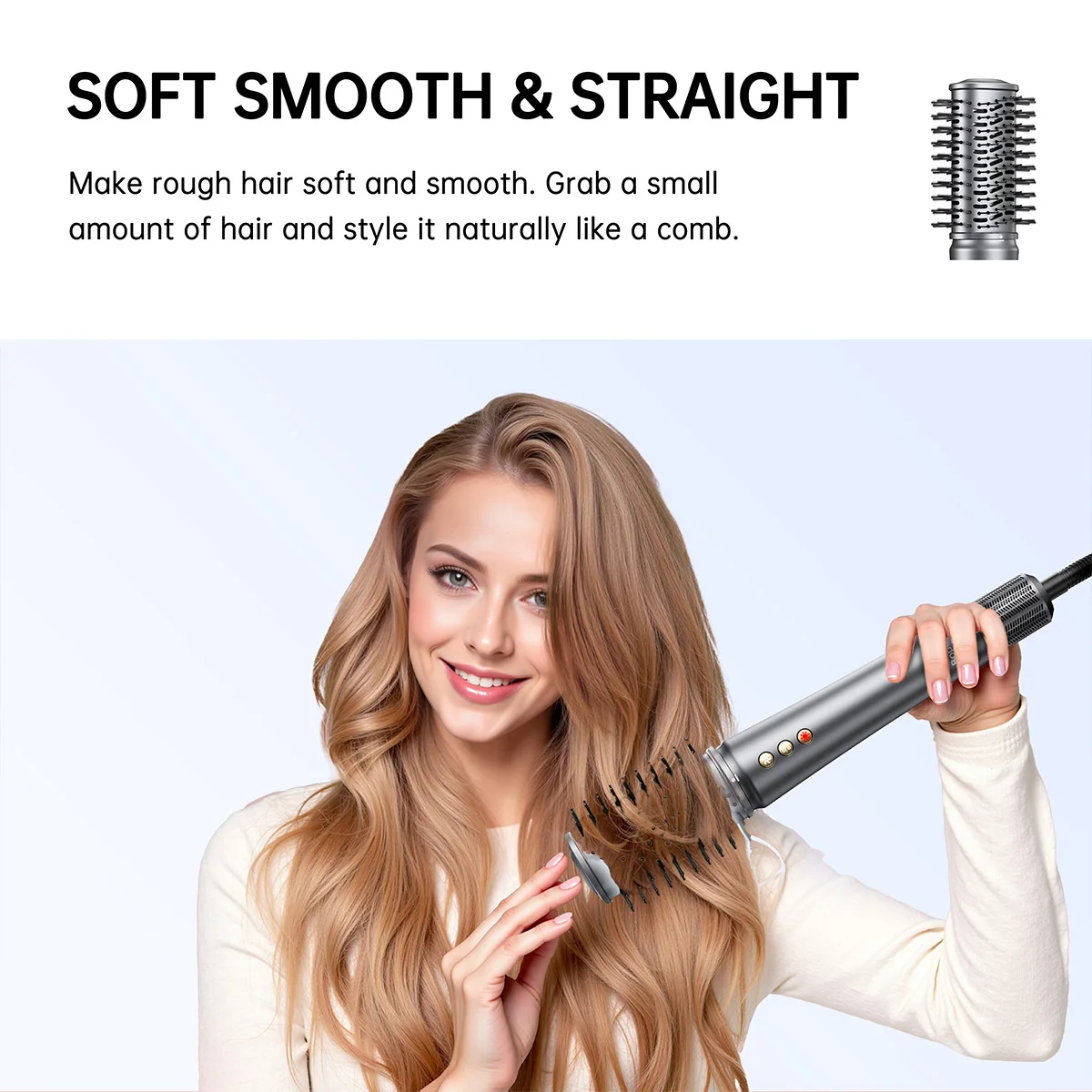 5 in 1 Hair Dryer,Multi Styling Tool,Straightener & 32mm Curling 300 Million Negative Ions Hair Care 1-3 Mins Quick Drying Gifts image 5