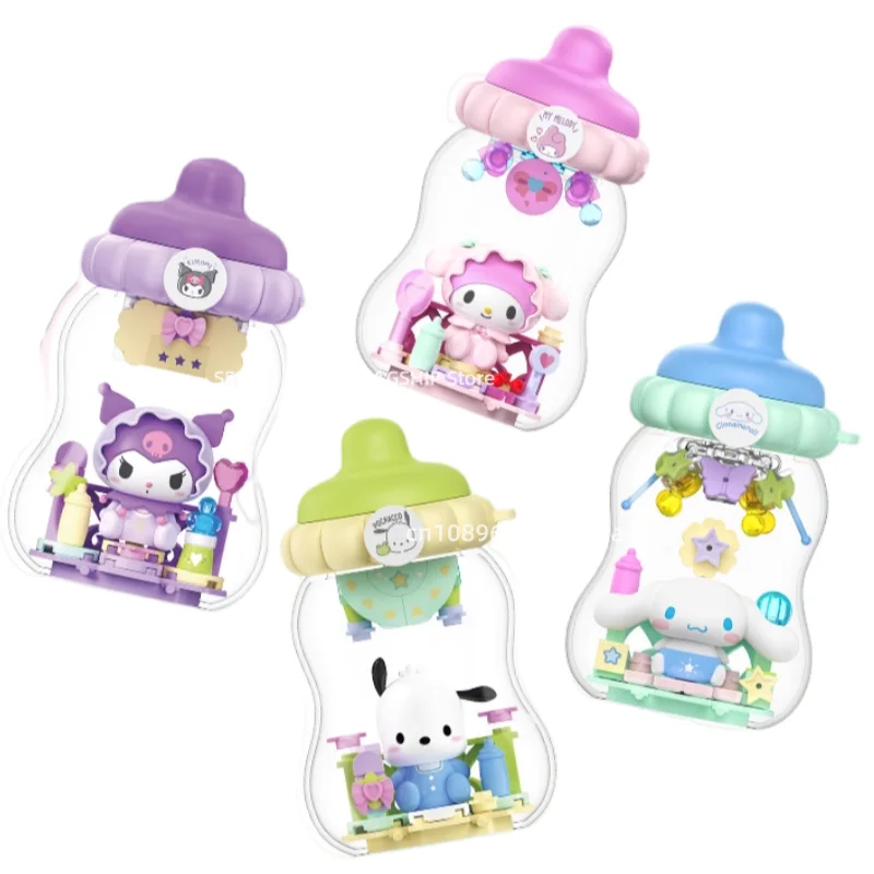 سانريو الأسرة تجميعها اللبنات كورومي طن من ألعاب الزجاجات بلدي ميلودي لطيف نموذج سطح المكتب الحلي الأطفال هدية عيد